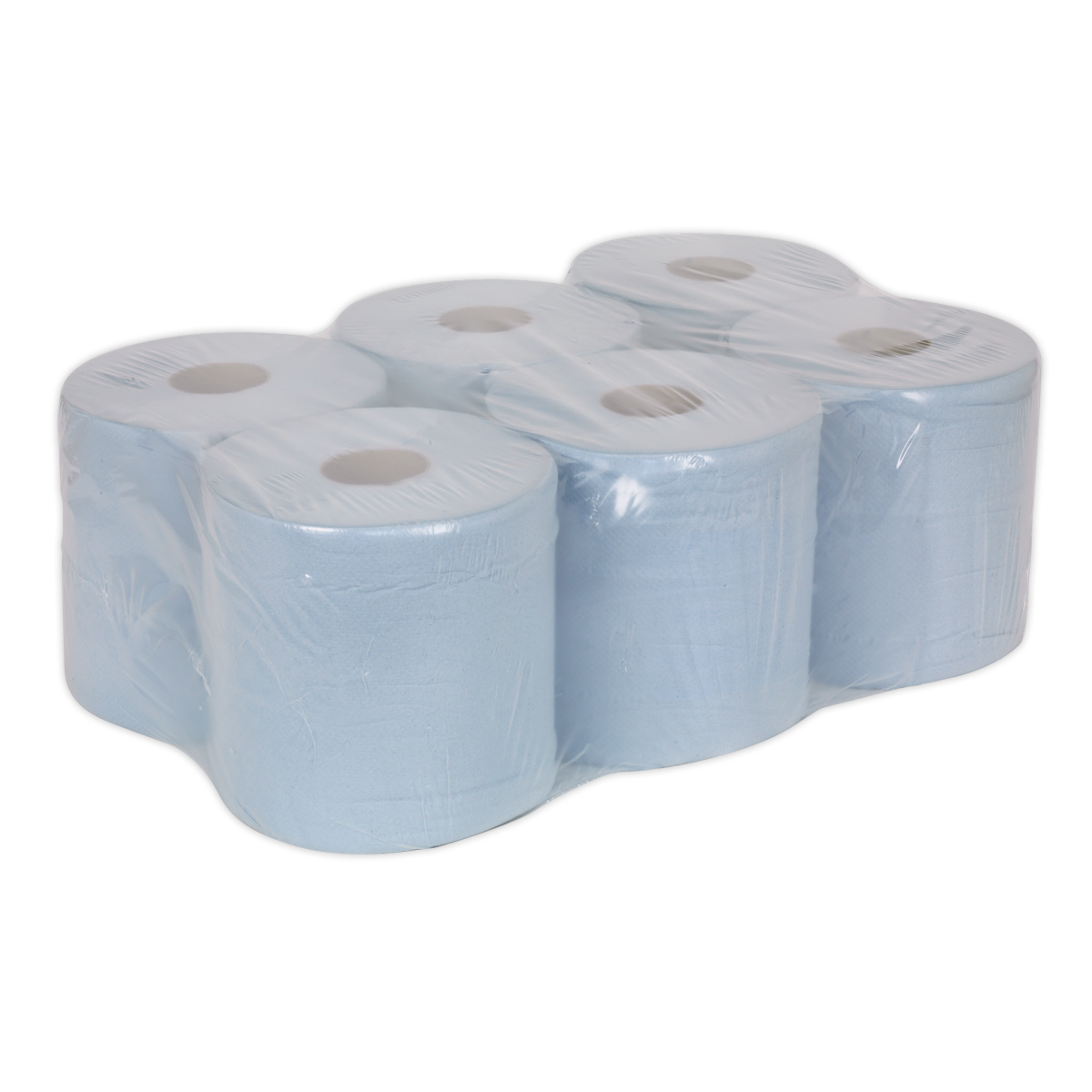 Sealey 150m Blue Embossed 2-Ply Paper Roll - Pack of 6 BLU150