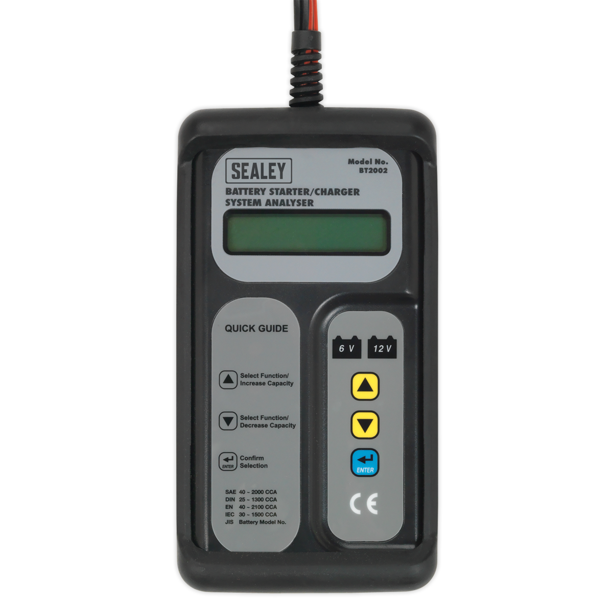 Sealey 6/12/24V Digital Battery & Alternator Tester BT2002