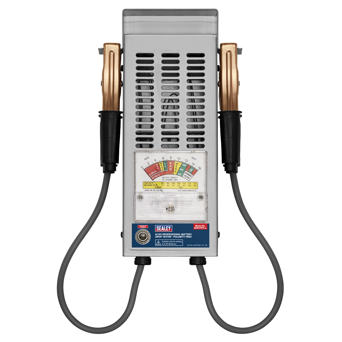 Sealey 6/12V Professional Battery Drop Tester - Polarity Free BT91/7PF