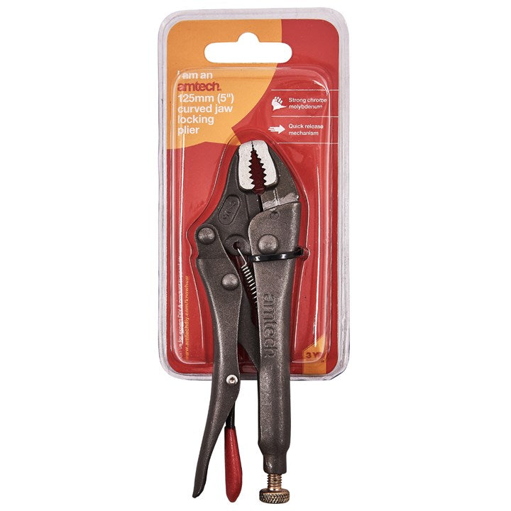 Amtech 130mm (5") Curved jaw locking pliers C1505