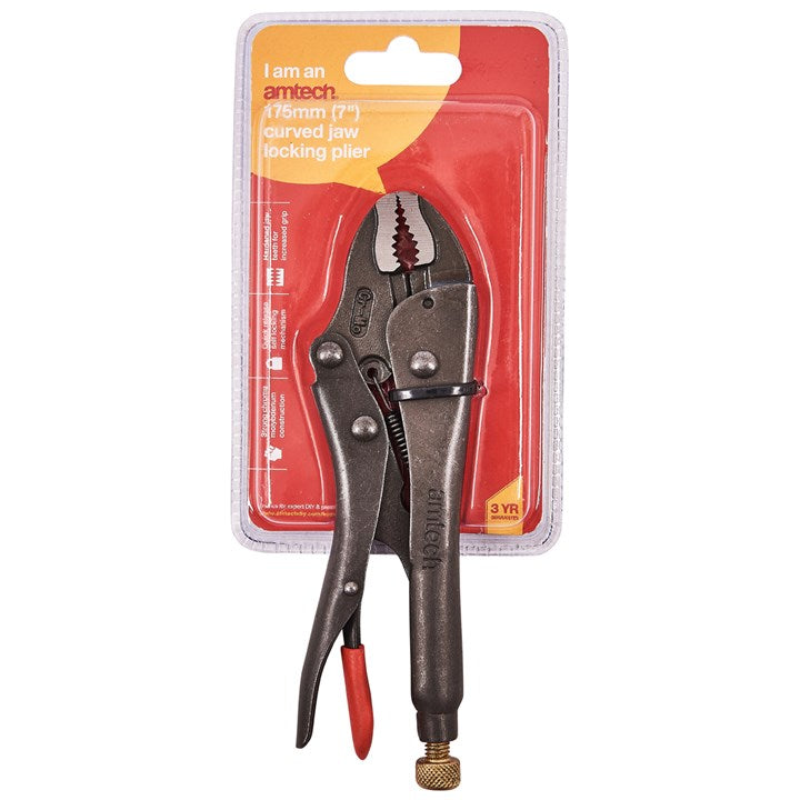 Amtech 180mm (7") Curved jaw locking pliers C1510