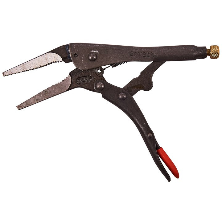 Amtech 230mm (9") Long nose locking pliers C1525