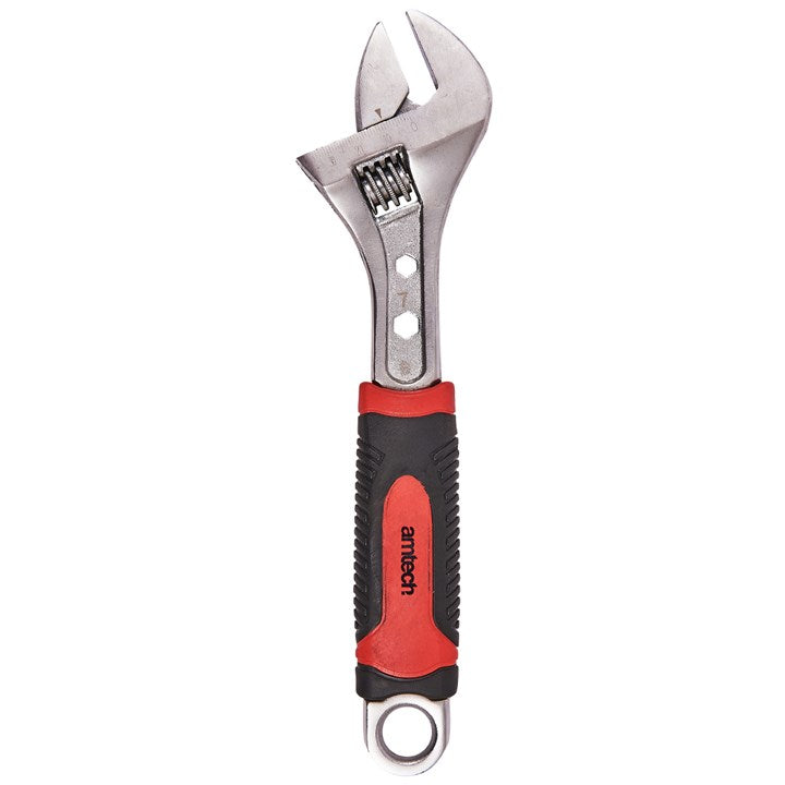 Amtech 250mm (10") Adjustable wrench with 2 extra hex sockets (7mm & 9mm) C1690