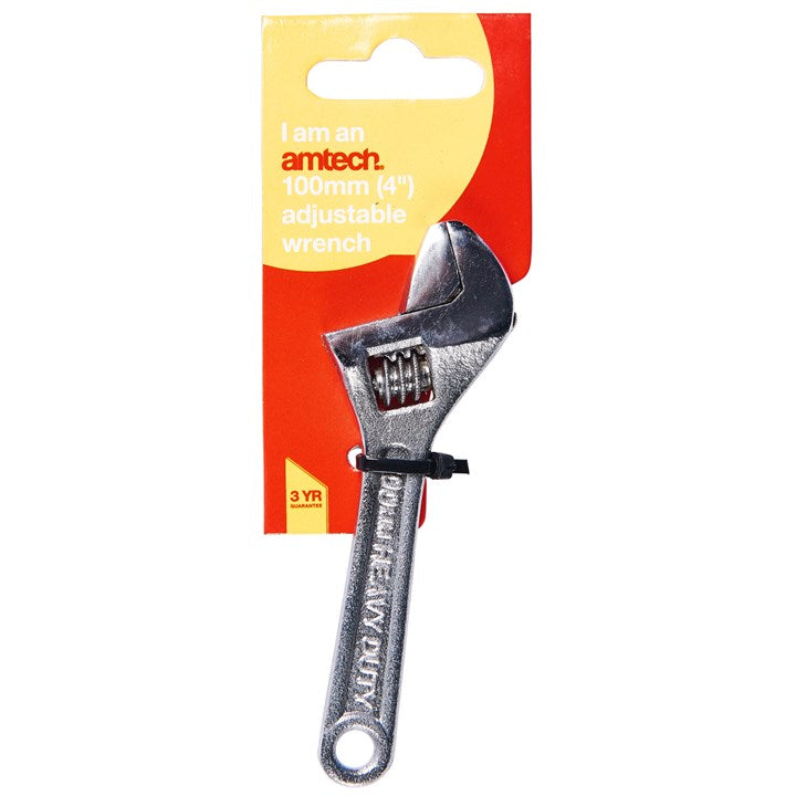 Amtech 100mm (4")Adjustable wrench with 15mm (1/2") jaw opening C1700