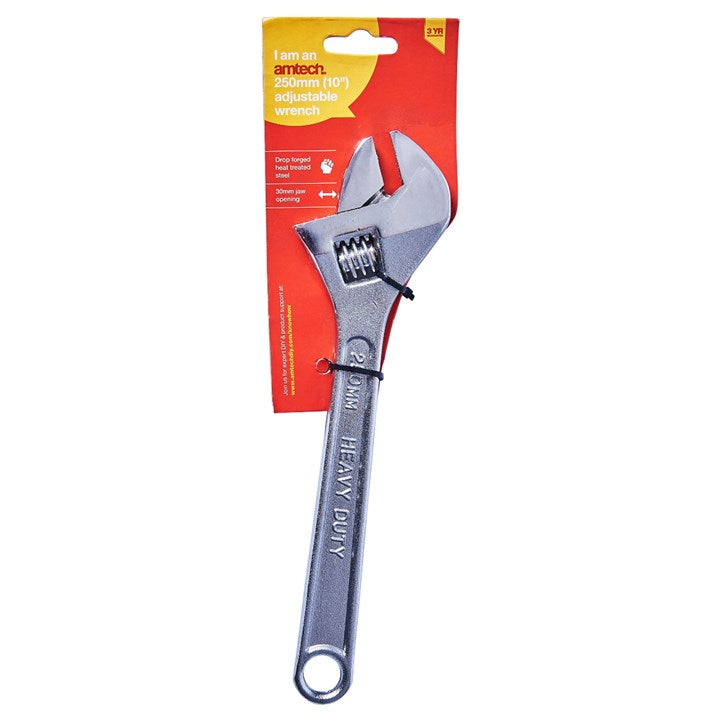 Amtech 250mm (10") Adjustable wrench with 30mm (1") jaw opening C2000