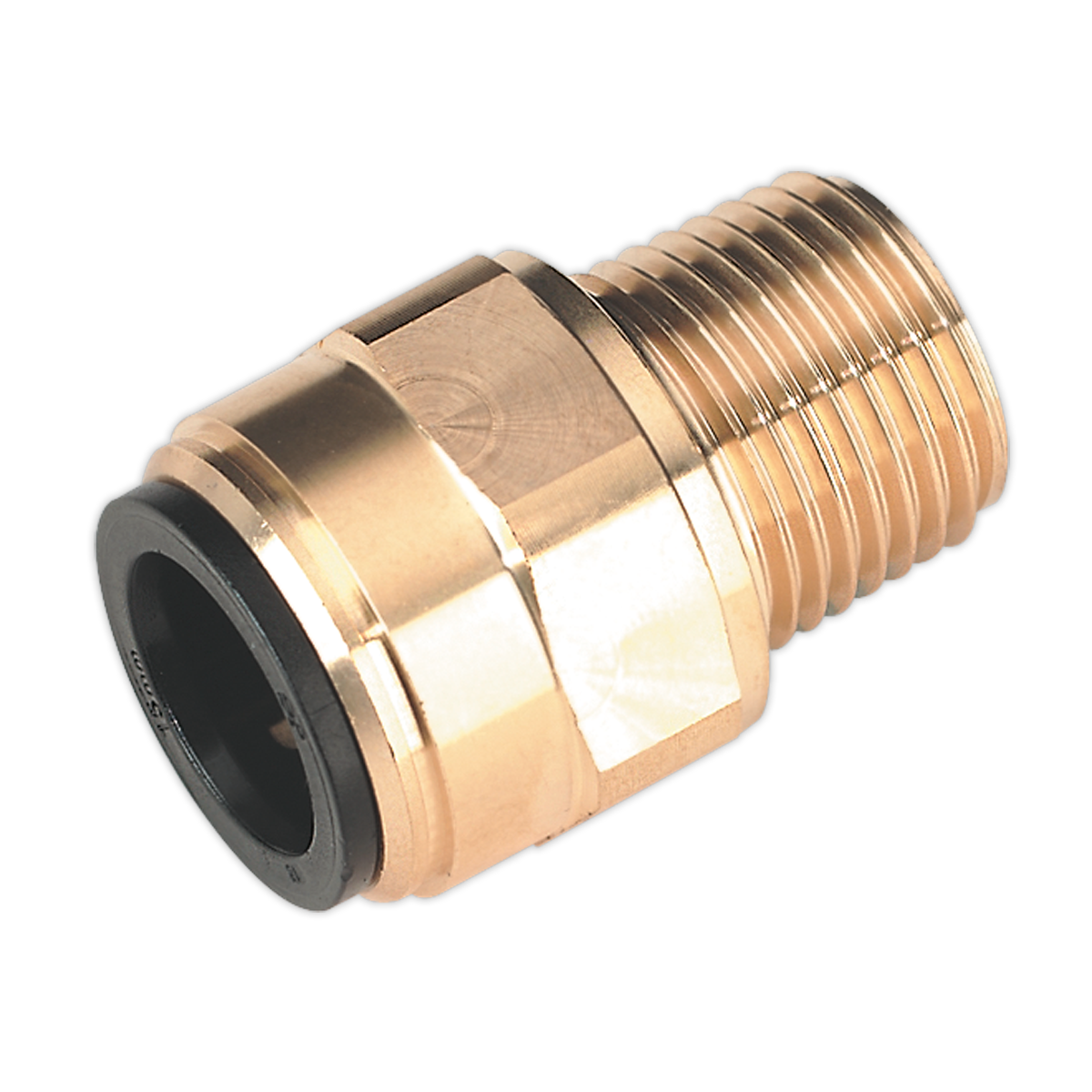 Sealey 15mm x 1/2"BSPT Brass Straight Adaptor CAS15BSA