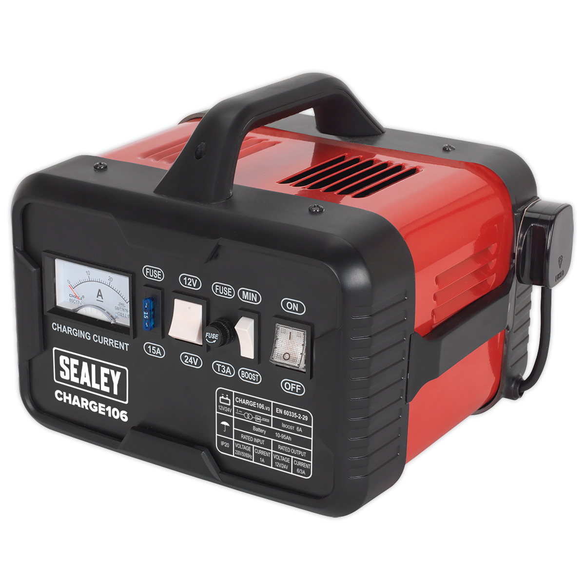 Sealey 8A 12/24V Battery Charger CHARGE106