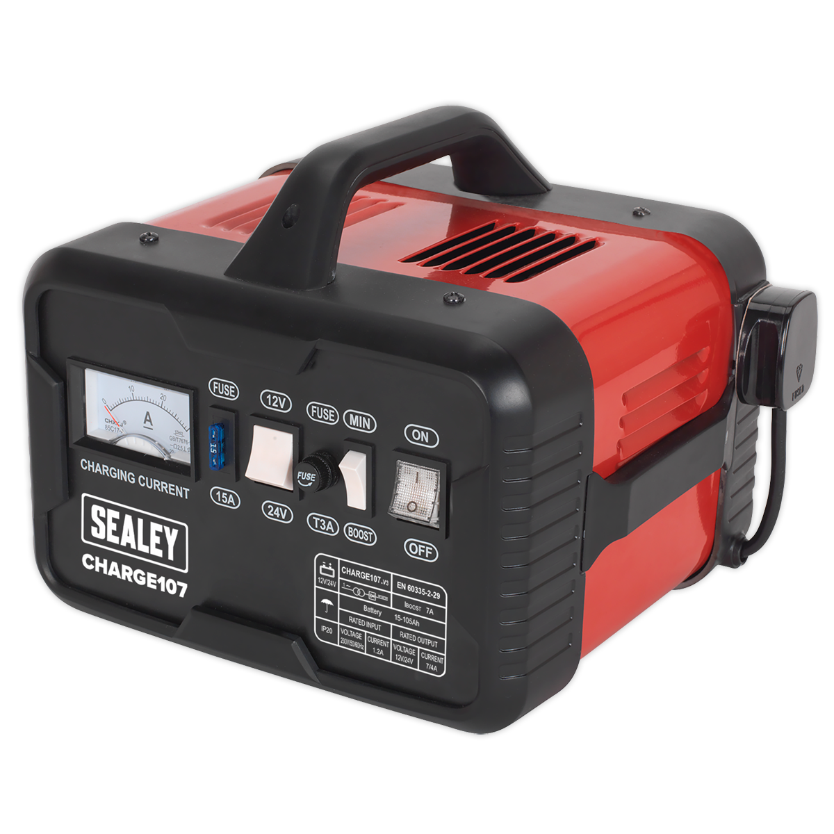 Sealey 11A 12/24V Battery Charger CHARGE107