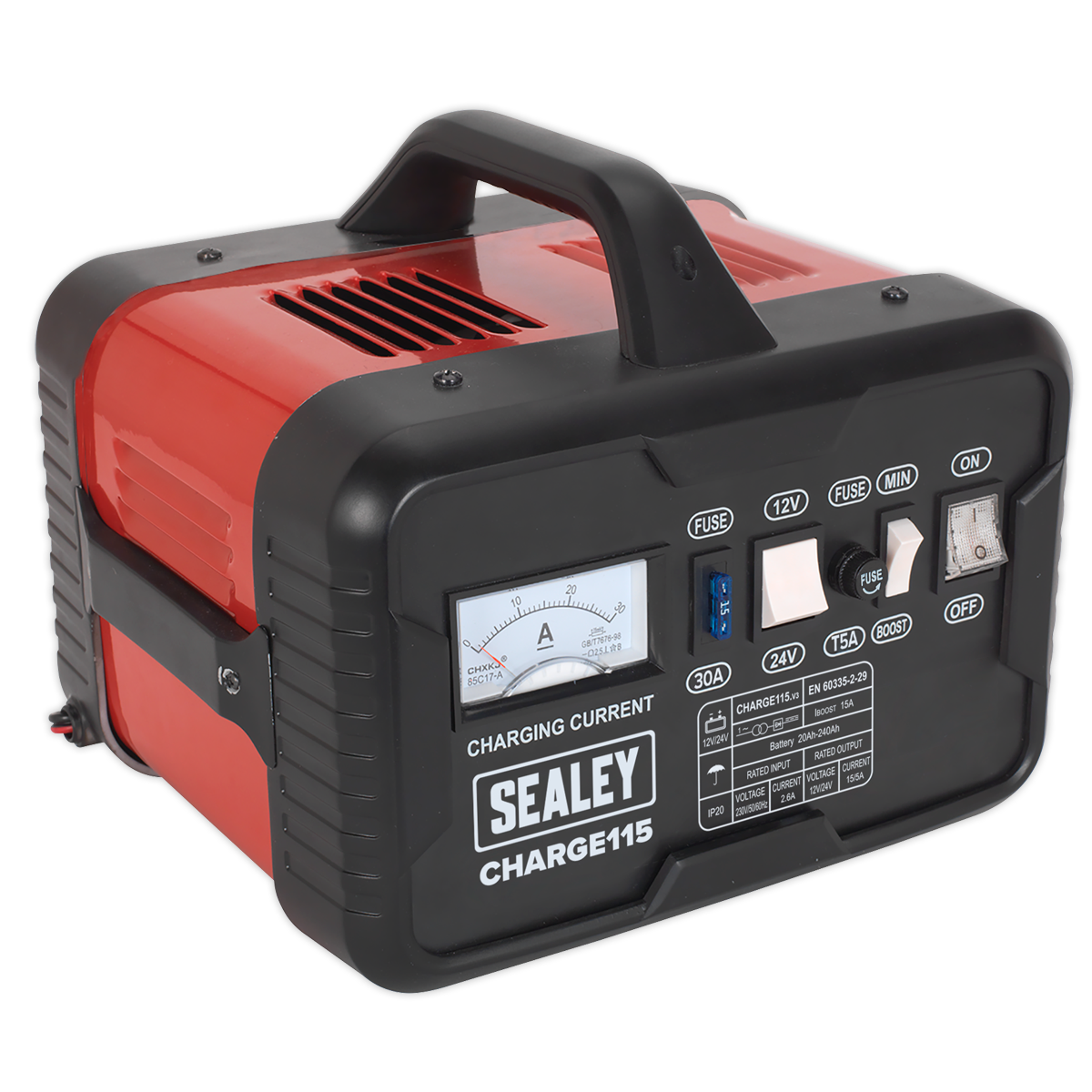 Sealey 19A 12V/24V Battery Charger CHARGE115