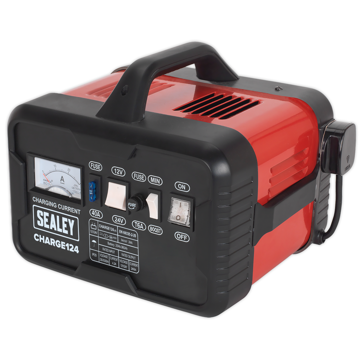 Sealey 28A 12/24V Battery Charger CHARGE124