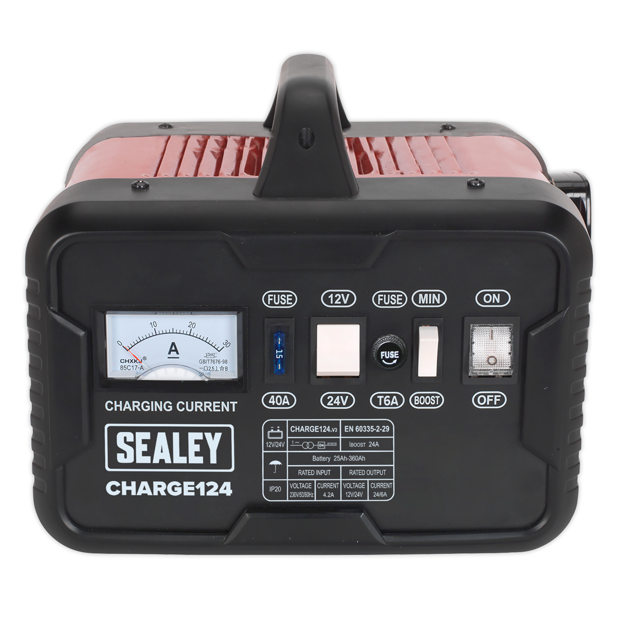 Sealey 28A 12/24V Battery Charger CHARGE124