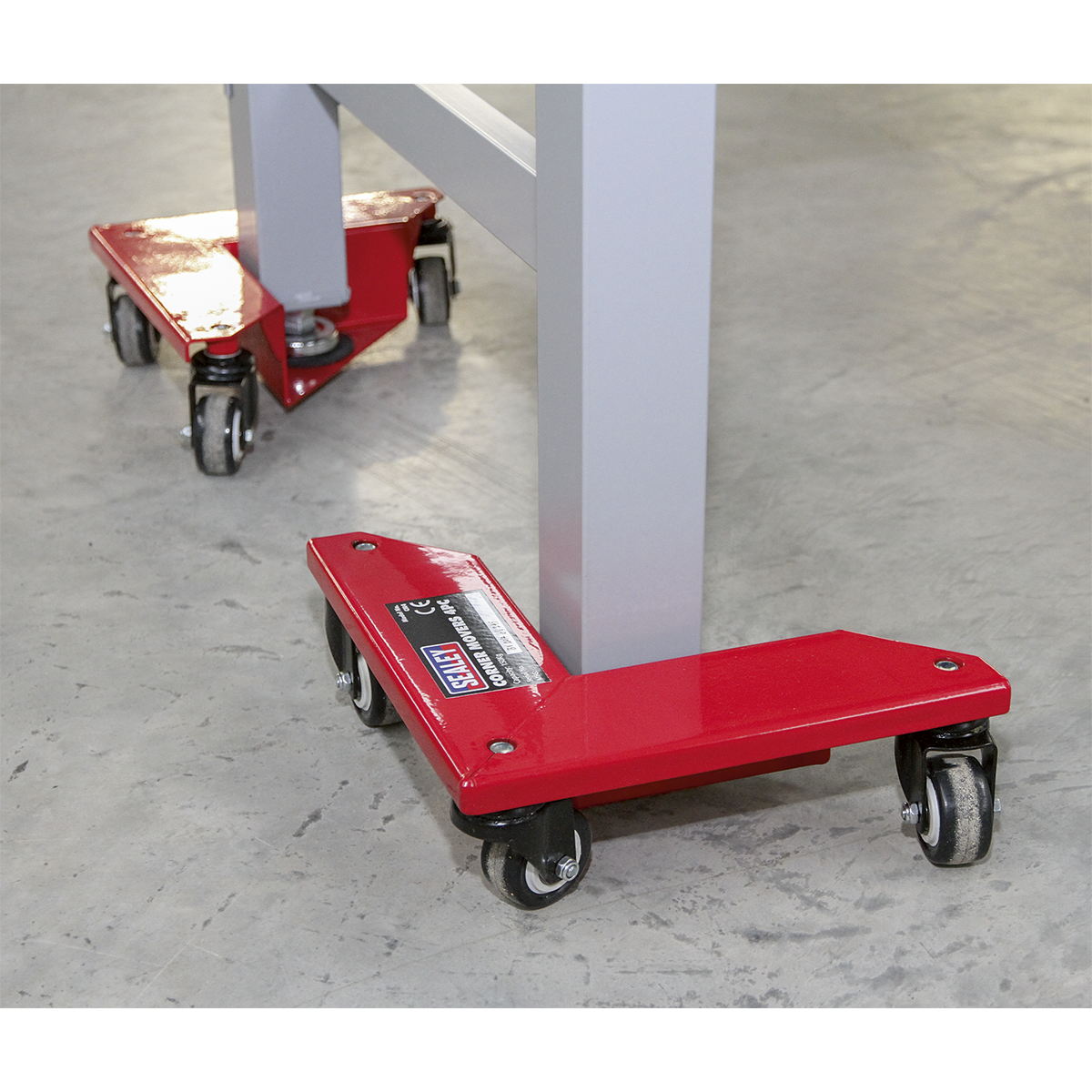 Sealey Set of 4 Corner Transport Dollies - 150kg Capacity CM4