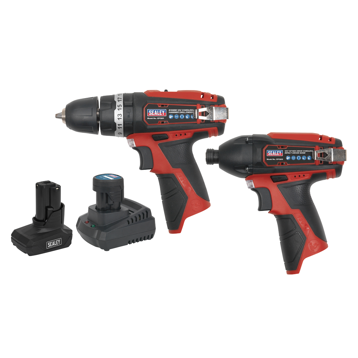 Sealey 2 x 12V SV12 Series Cordless Power Tool Combo Kit CP1200COMBO6