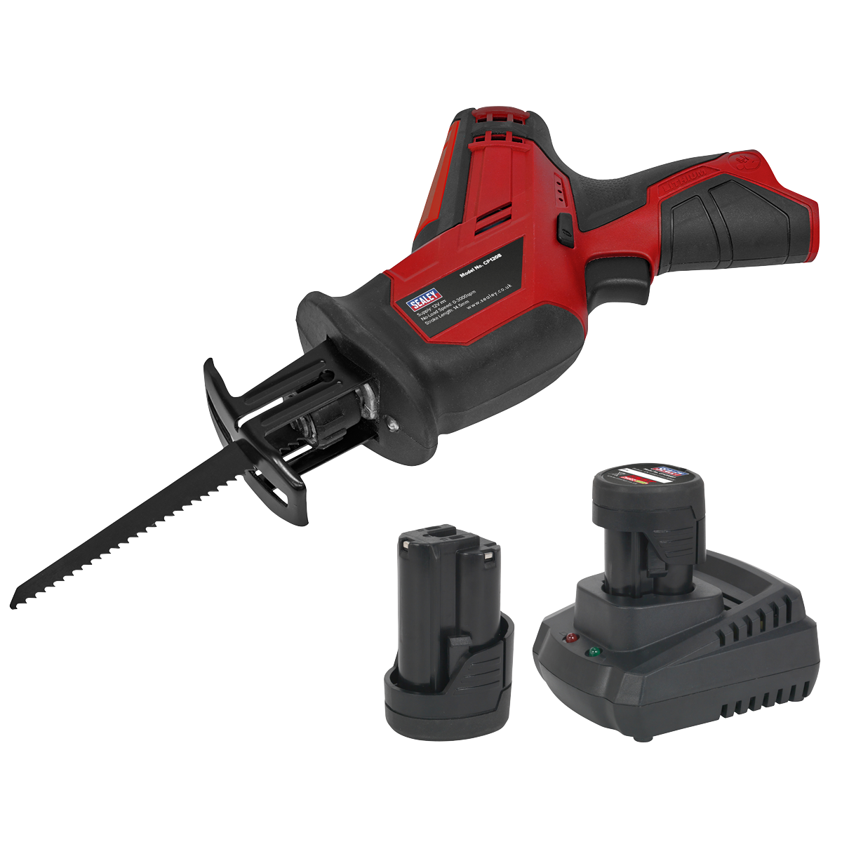 Sealey 12V SV12 Series Cordless Reciprocating Saw - 2 Batteries CP1208KIT