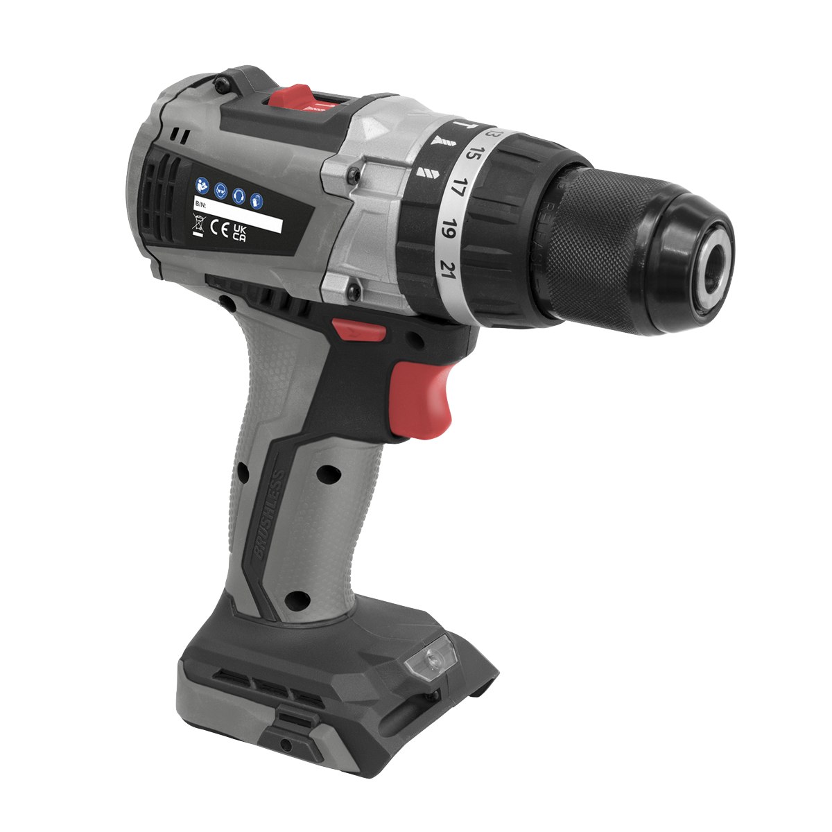 Sealey 20V SV20 Series Ø13mm Brushless Hammer Drill/Driver - Body Only CP20VDDX