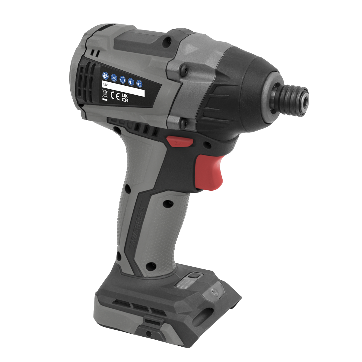 Sealey 20V SV20 Series 1/4"Hex Brushless Impact Driver 200Nm - Body Only CP20VIDX