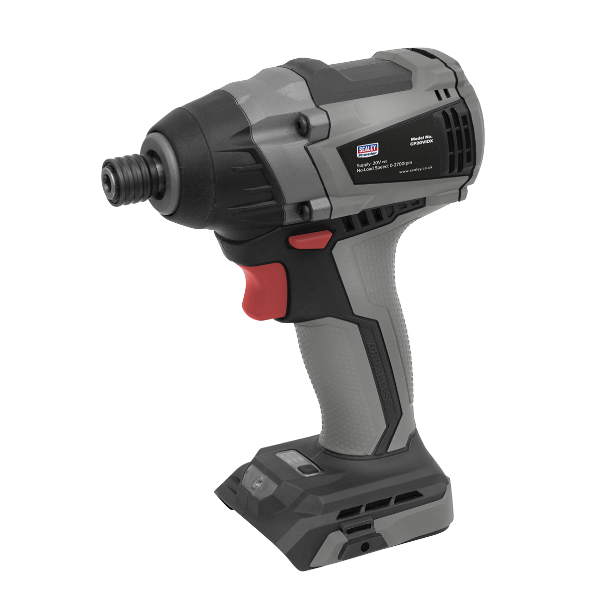 Sealey 20V SV20 Series 1/4"Hex Brushless Impact Driver 200Nm - Body Only CP20VIDX
