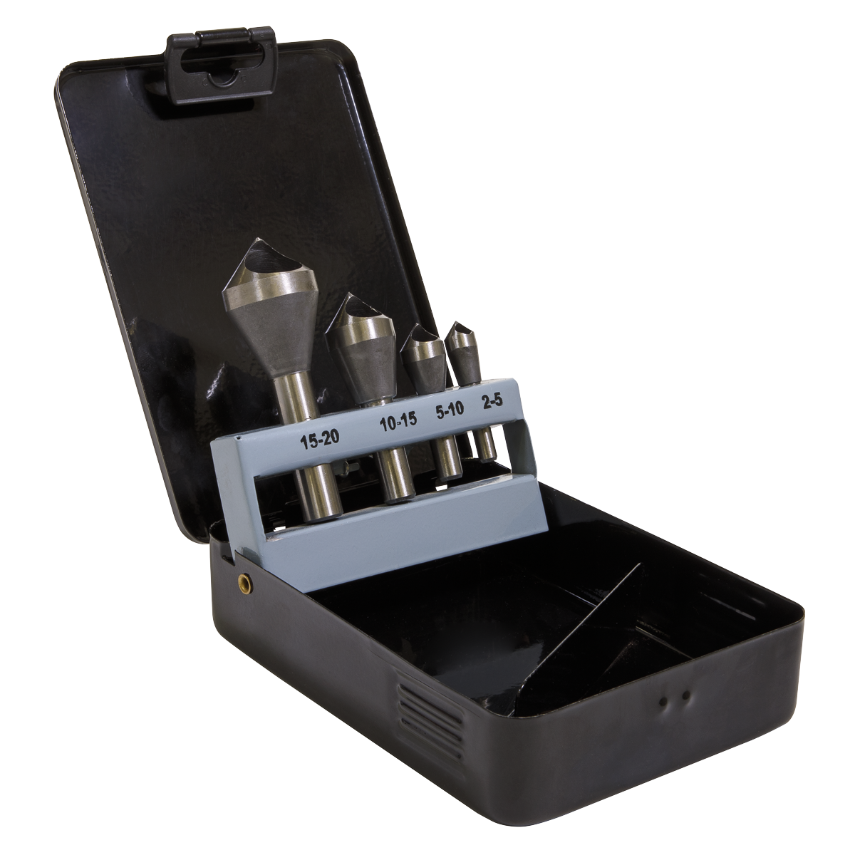 Sealey 4pc 90° Slotted Deburring Countersink Drill Bit Set CSSET4O