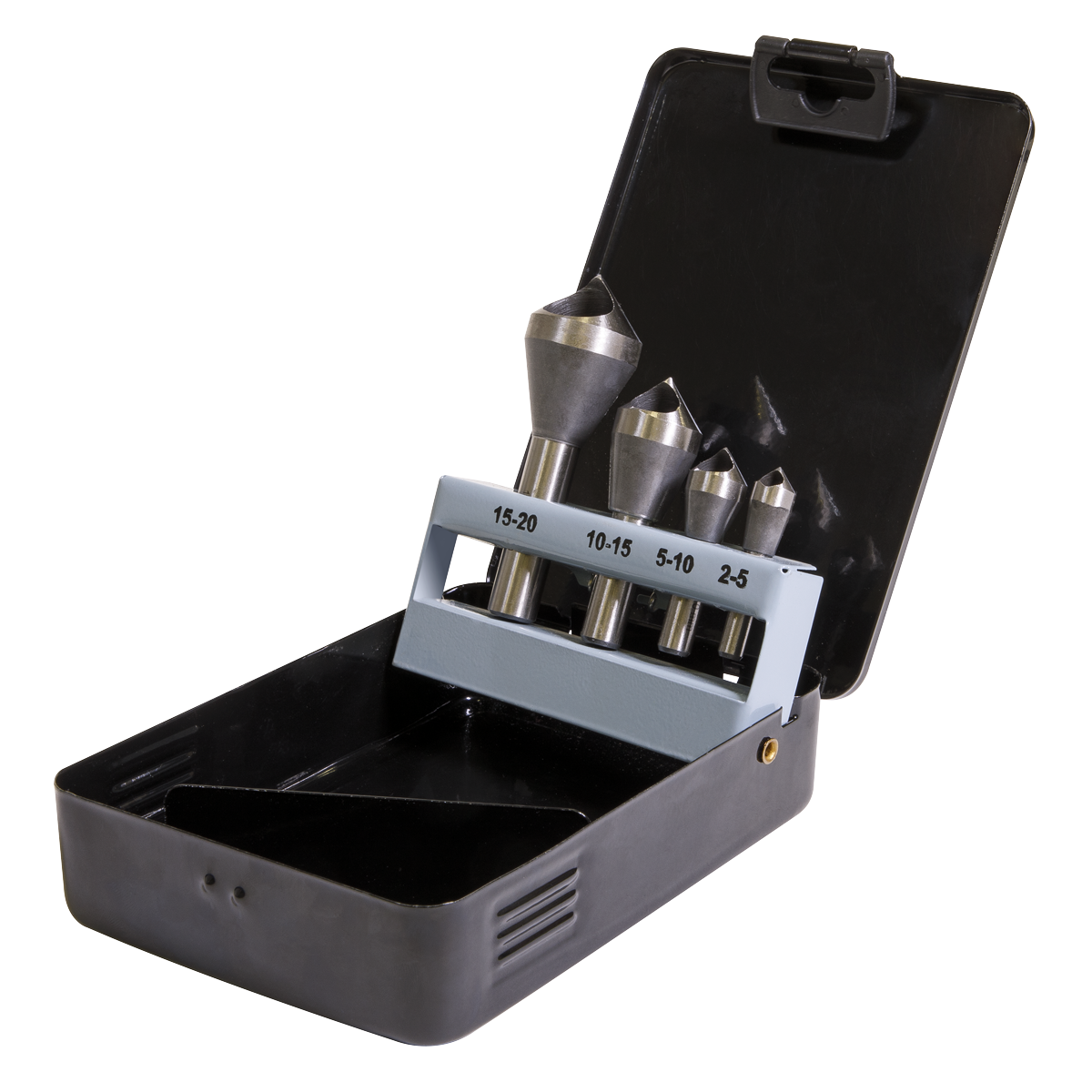 Sealey 4pc 90° Slotted Deburring Countersink Drill Bit Set CSSET4O