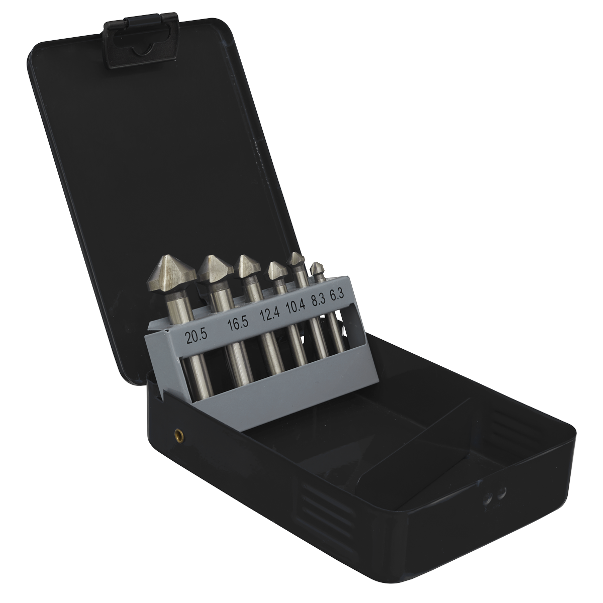Sealey 6pc 90° Countersink Bit Set - 3 x V Flutes CSSET6V