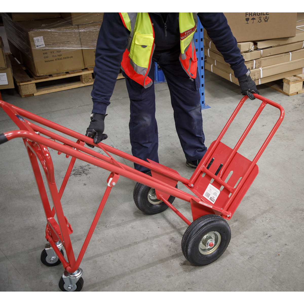Sealey 250kg 3-in-1 Sack Truck with Pneumatic Tyres CST989