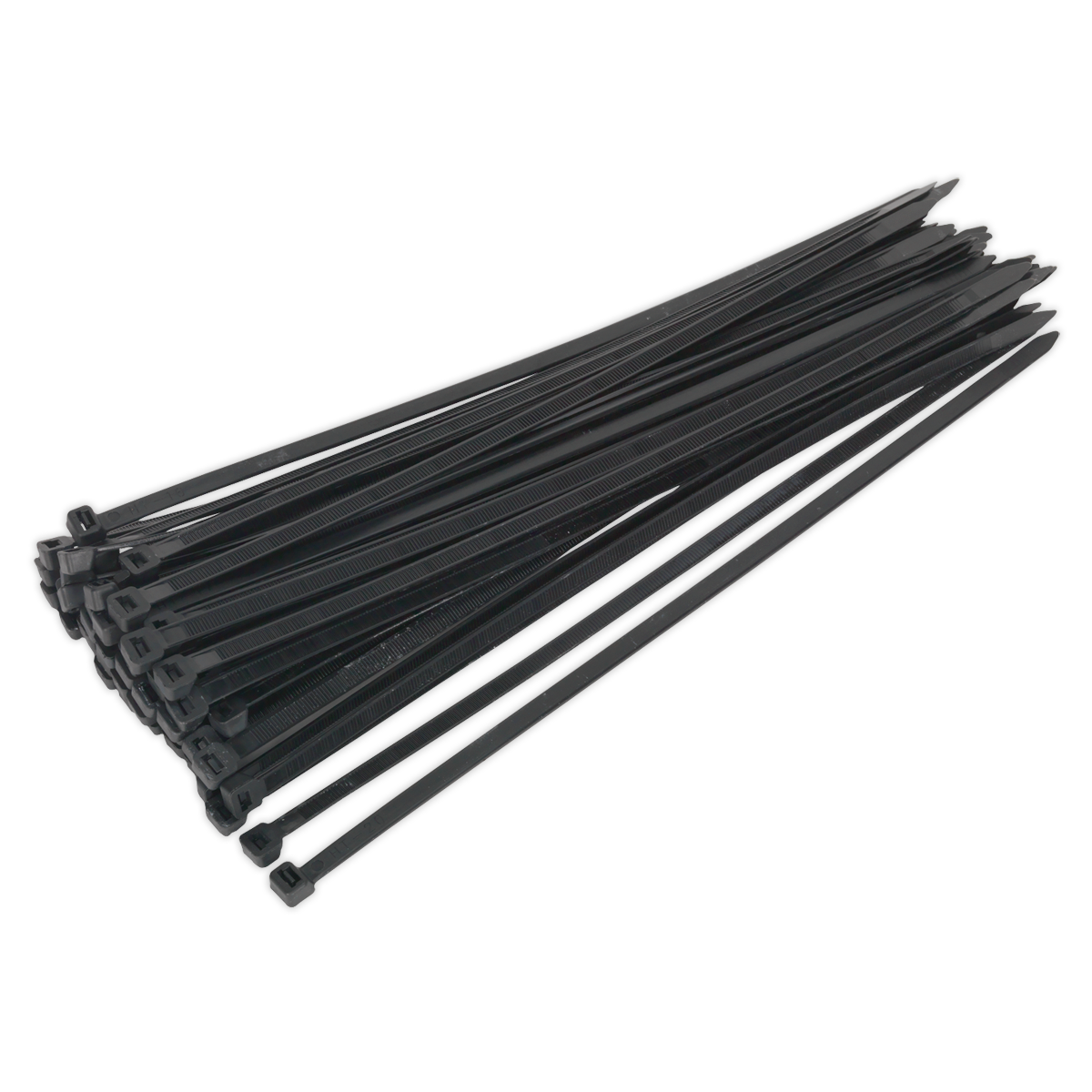 Sealey 350 x 7.6mm Black Cable Tie - Pack of 50 CT35076P50