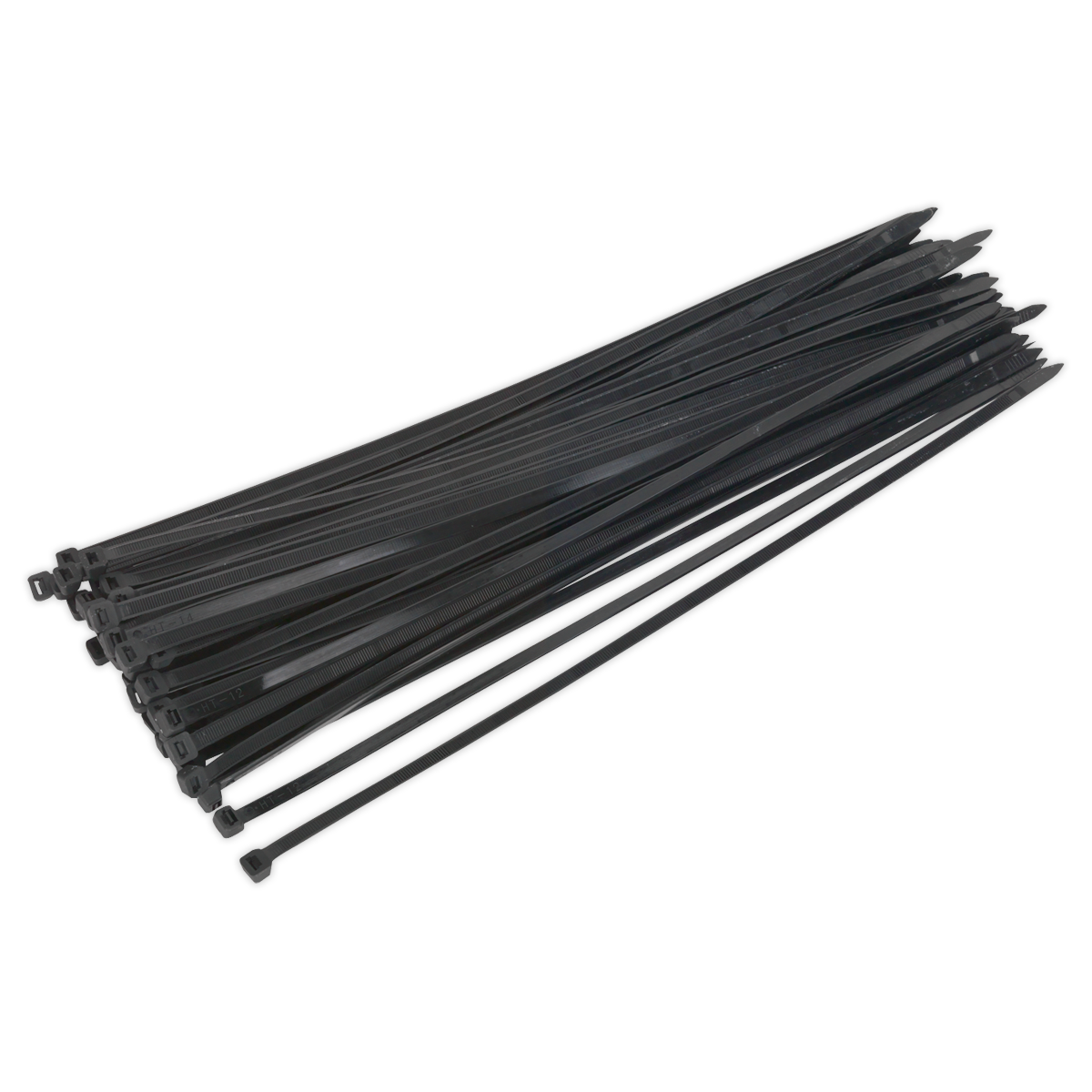 Sealey 450 x 7.6mm Black Cable Tie - Pack of 50 CT45076P50