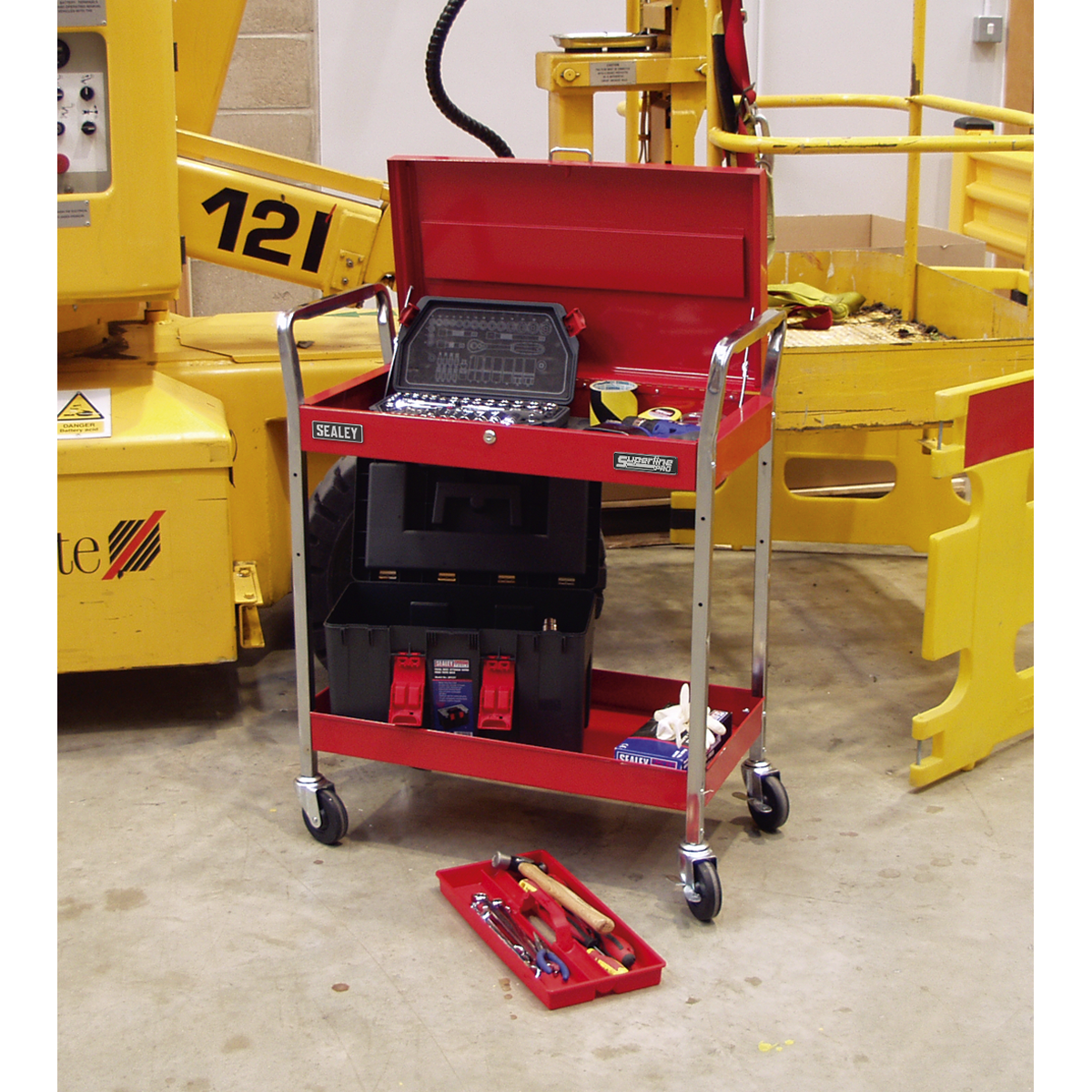 Sealey 2-Level Heavy-Duty Trolley with Lockable Top CX104