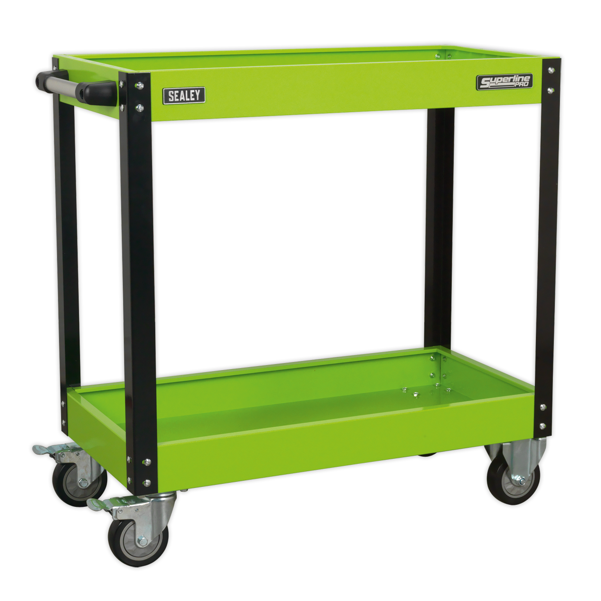 Sealey 2-Level Heavy-Duty Workshop Trolley - Hi-Vis Green CX109HV