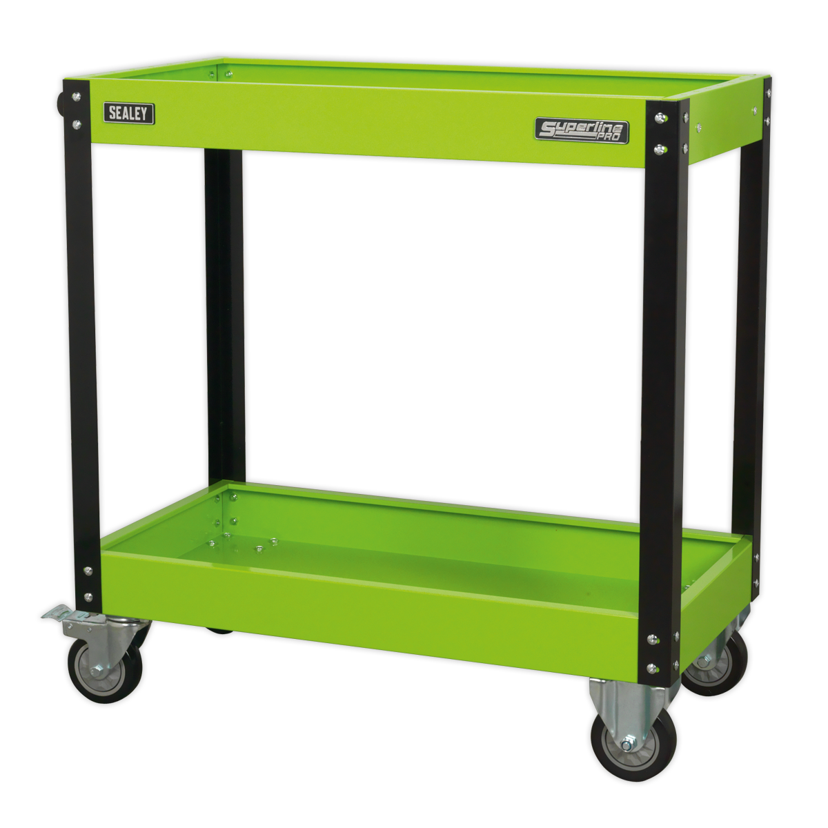 Sealey 2-Level Heavy-Duty Workshop Trolley - Hi-Vis Green CX109HV
