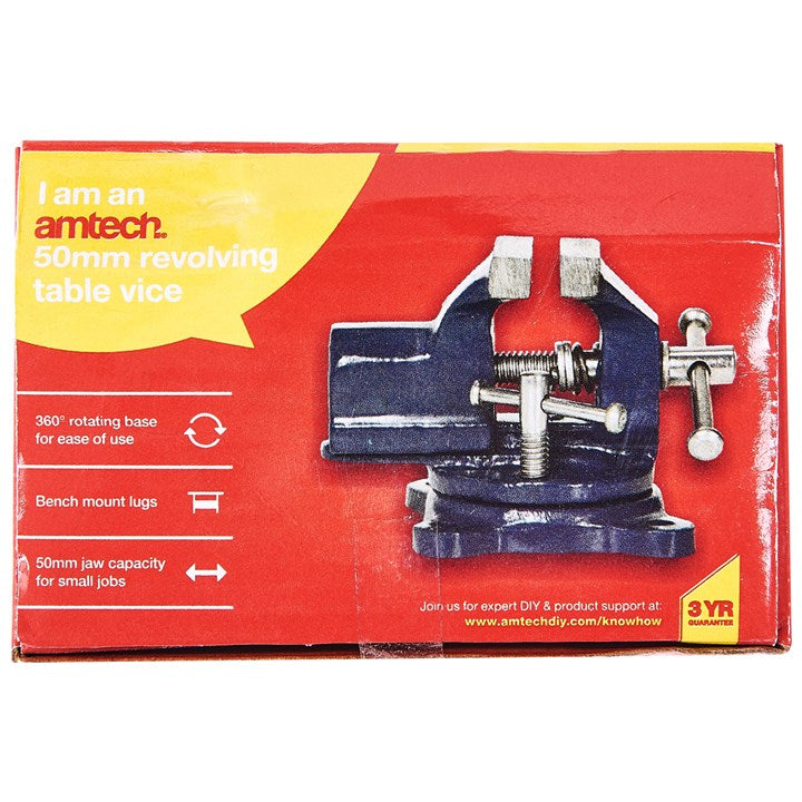 Amtech 50mm (2") Revolving table vice D3400
