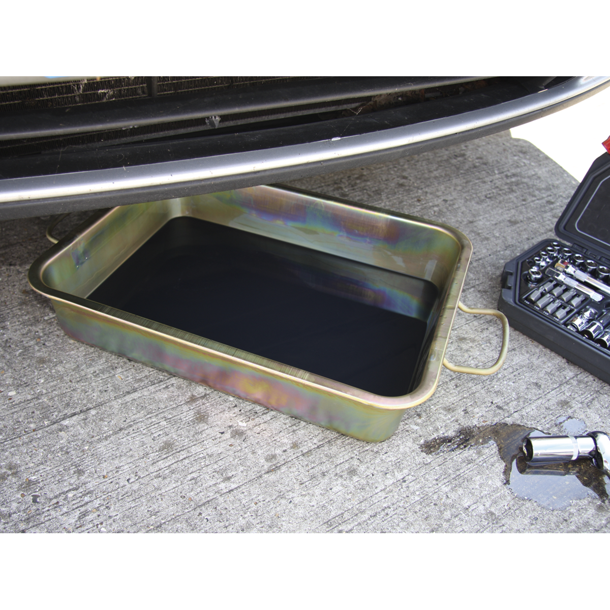 Sealey 9L Metal Drain Pan DRPM1