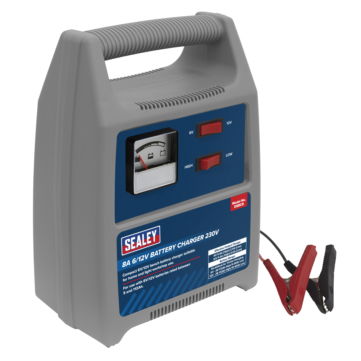 Sealey 8A 6/12V Battery Charger 230V DSBC8
