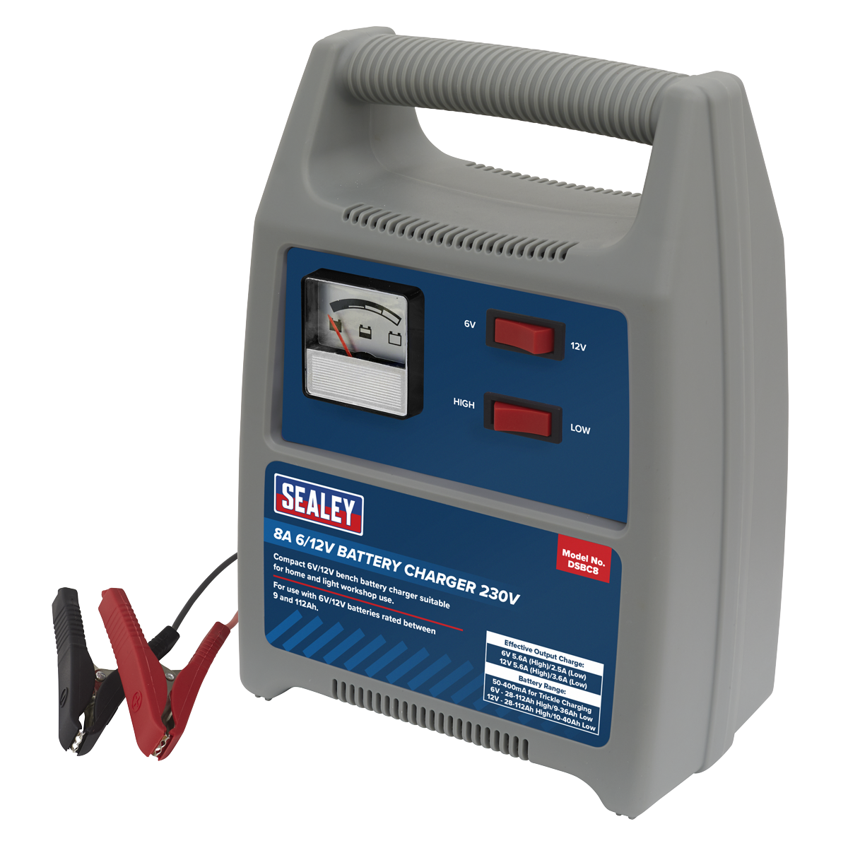Sealey 8A 6/12V Battery Charger 230V DSBC8