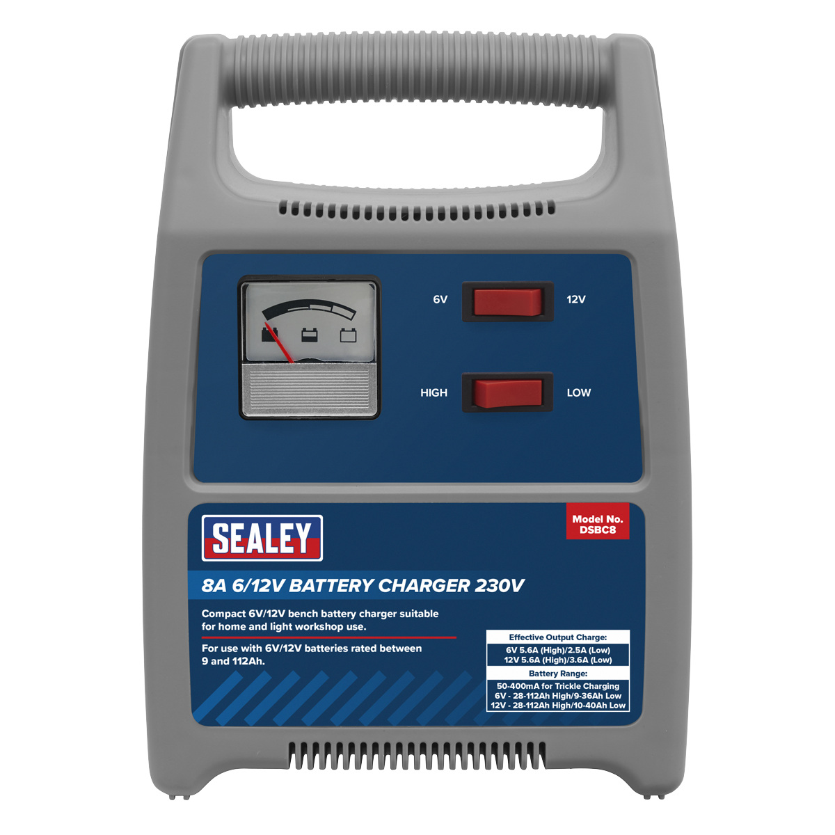 Sealey 8A 6/12V Battery Charger 230V DSBC8