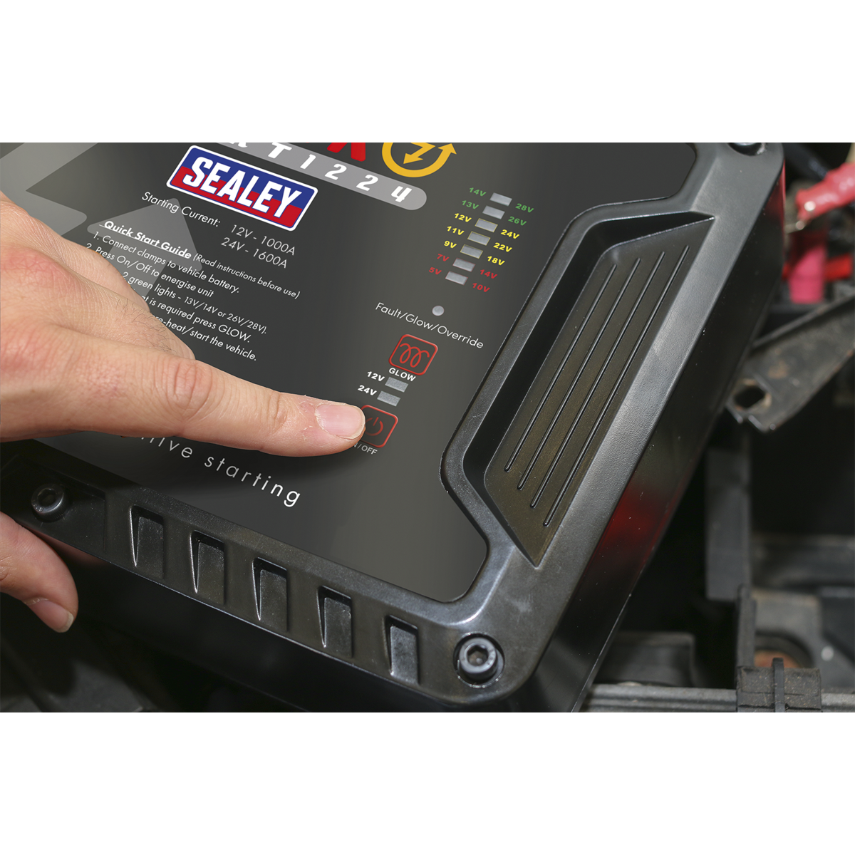 Sealey 12/24V 1000/1600A ElectroStart® Batteryless Jump Starter E/START1224