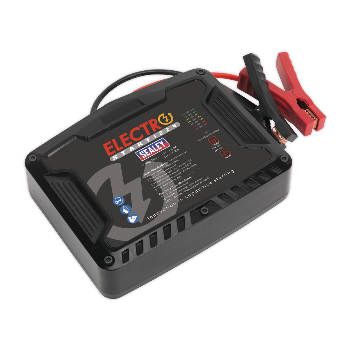 Sealey 12/24V 1000/1600A ElectroStart® Batteryless Jump Starter E/START1224