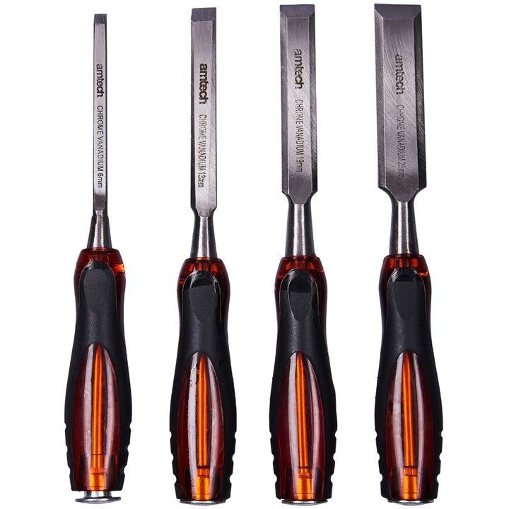 Amtech 4 Piece go thru wood chisel set E0705