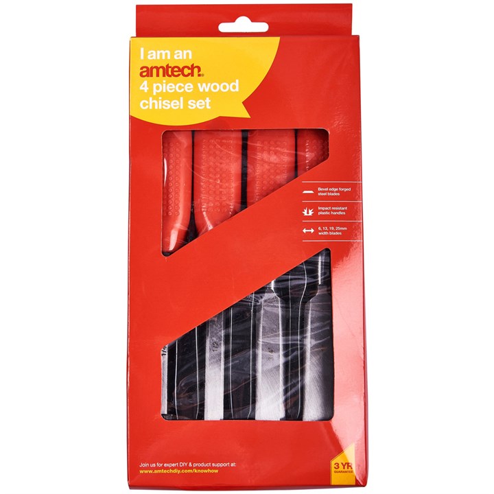 Amtech 4 Piece wood chisel set E0750