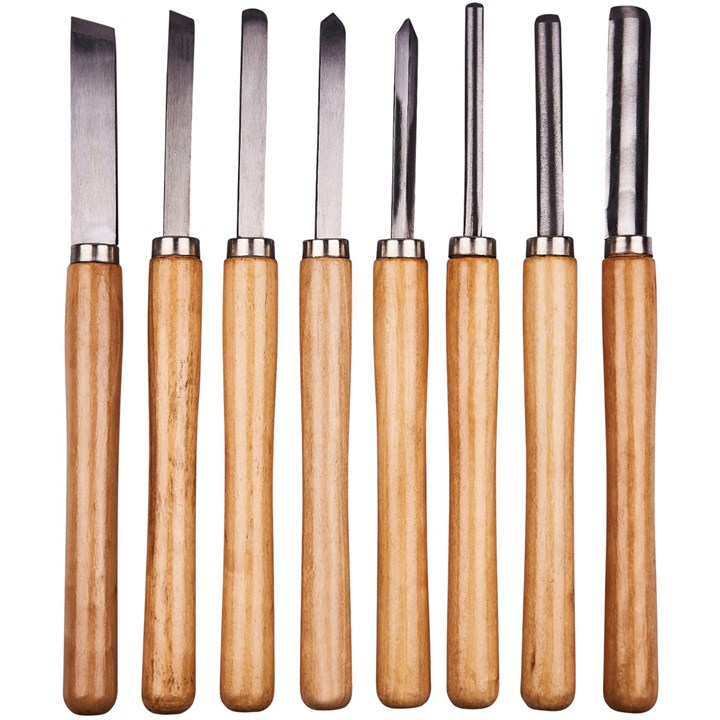 Amtech 8 Piece wood turning chisel set E1050