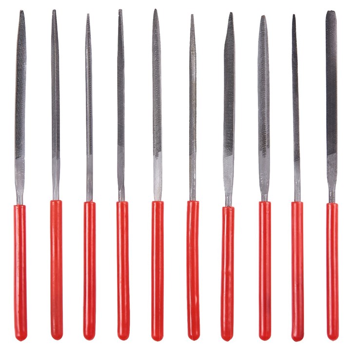 Amtech 10 Piece 140mm (5.5")steel needle file set E1750
