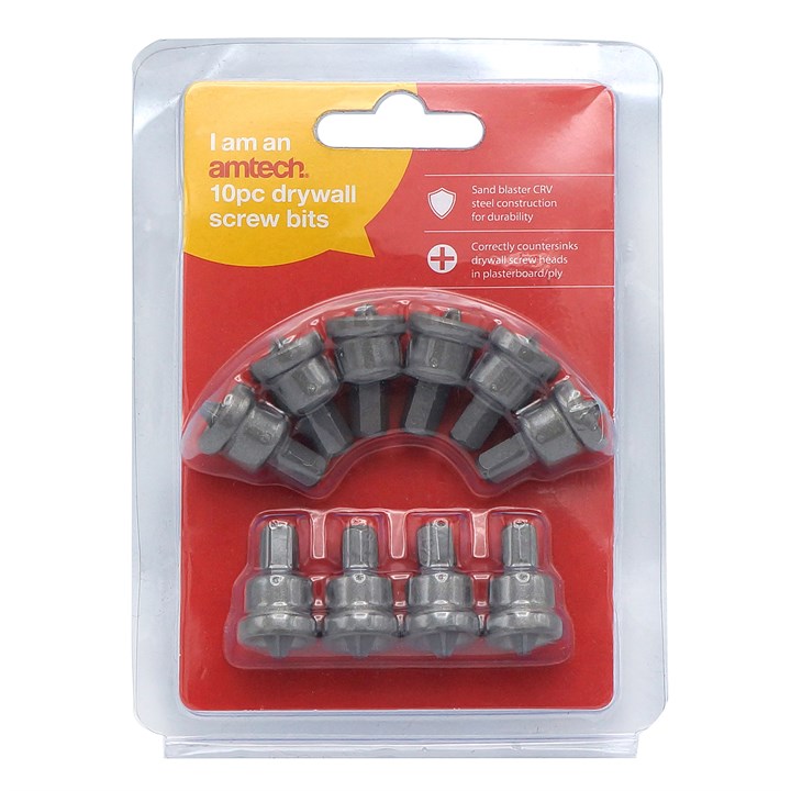 Amtech 10 Piece drywall screw adaptor set F0720