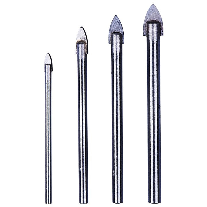 Amtech 4 Piece glass and mirror drill bit set F0970