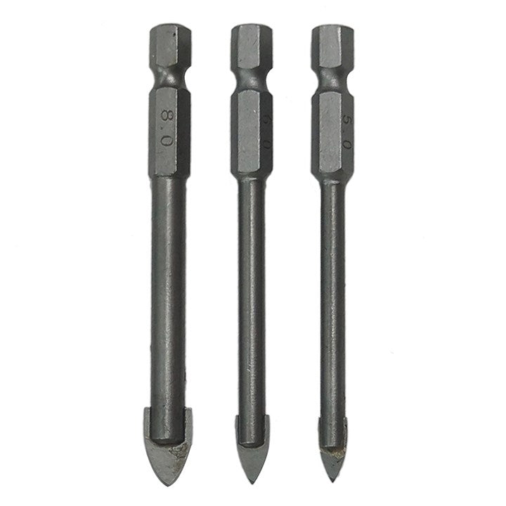 Amtech 3 Piece hex tile and glass drill bit set F0972