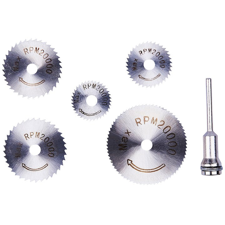 Amtech 6 Piece high speed steel (HSS) saw disc set F0978