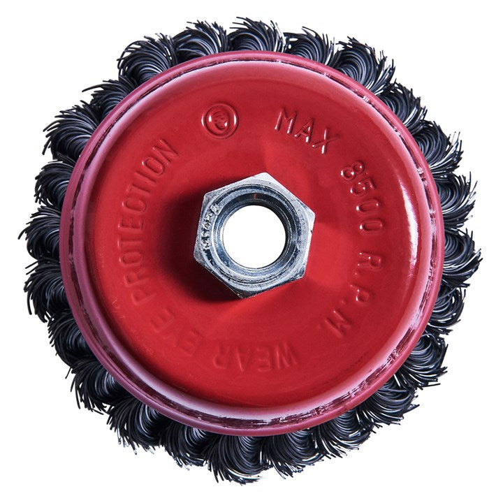 Amtech 100mm (4") Twist knot wire cup brush F3362