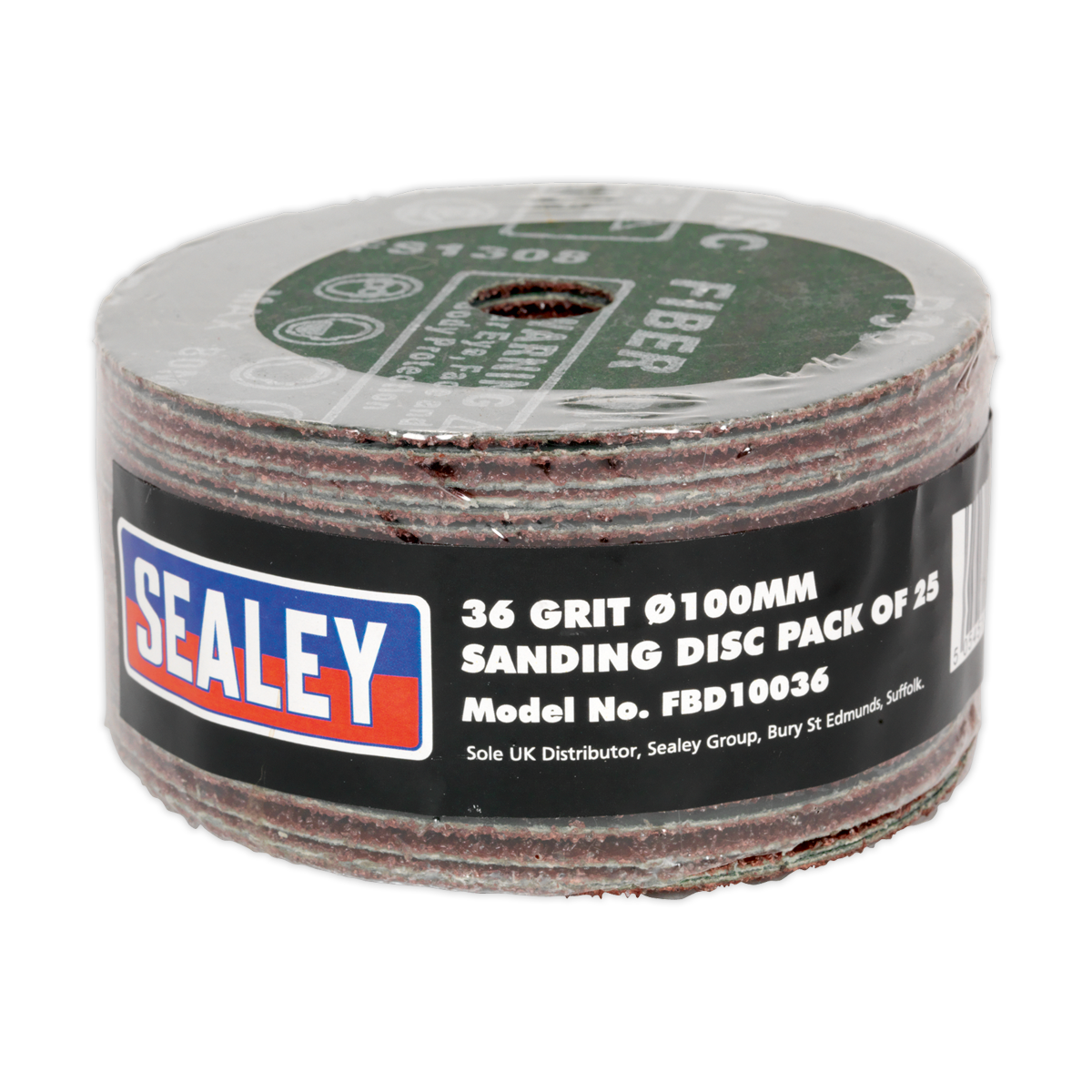 Sealey Ø100mm Sanding Disc 36Grit - Pack of 25 FBD10036