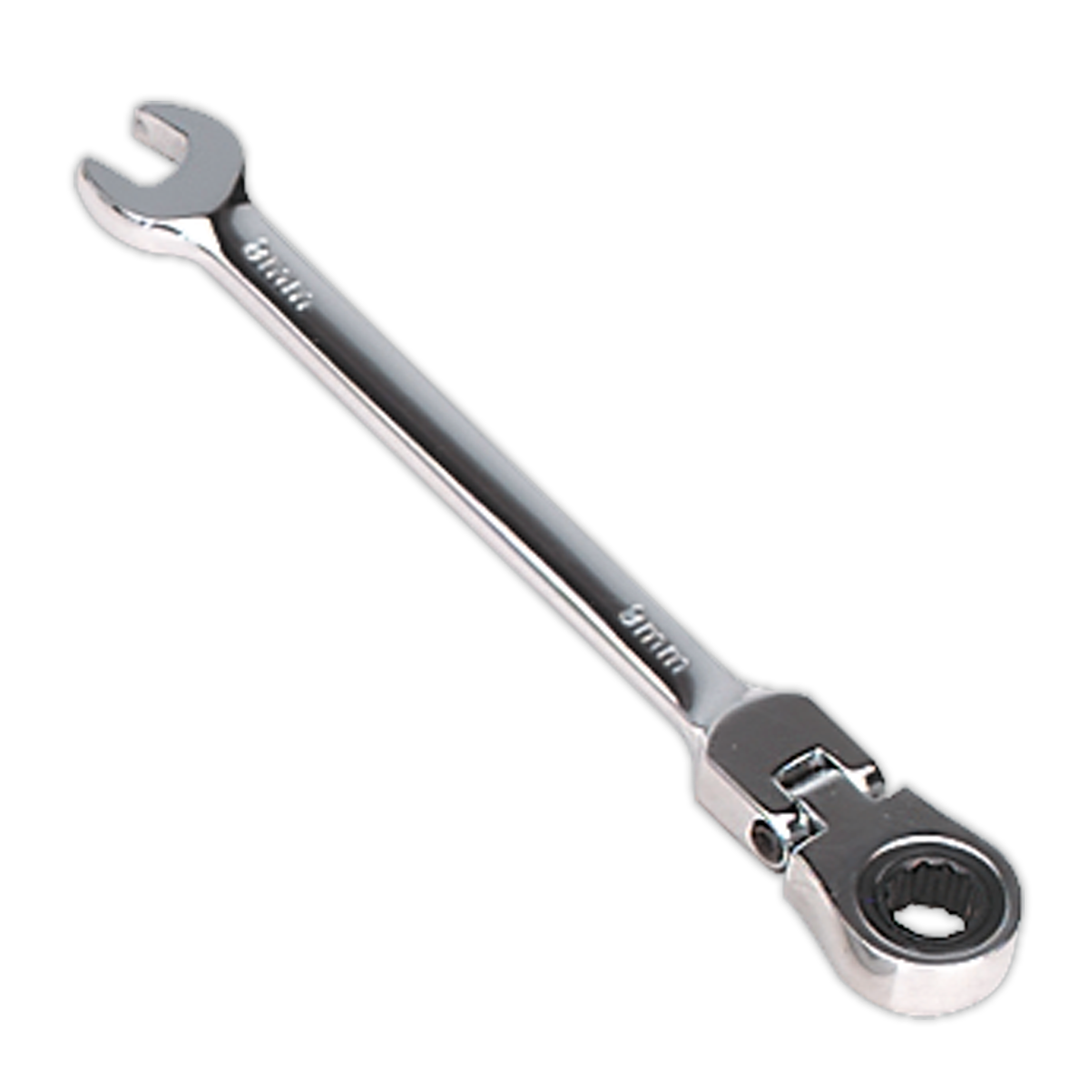 Sealey 8mm Flexi-Head Ratchet Combination Spanner FHRCW08
