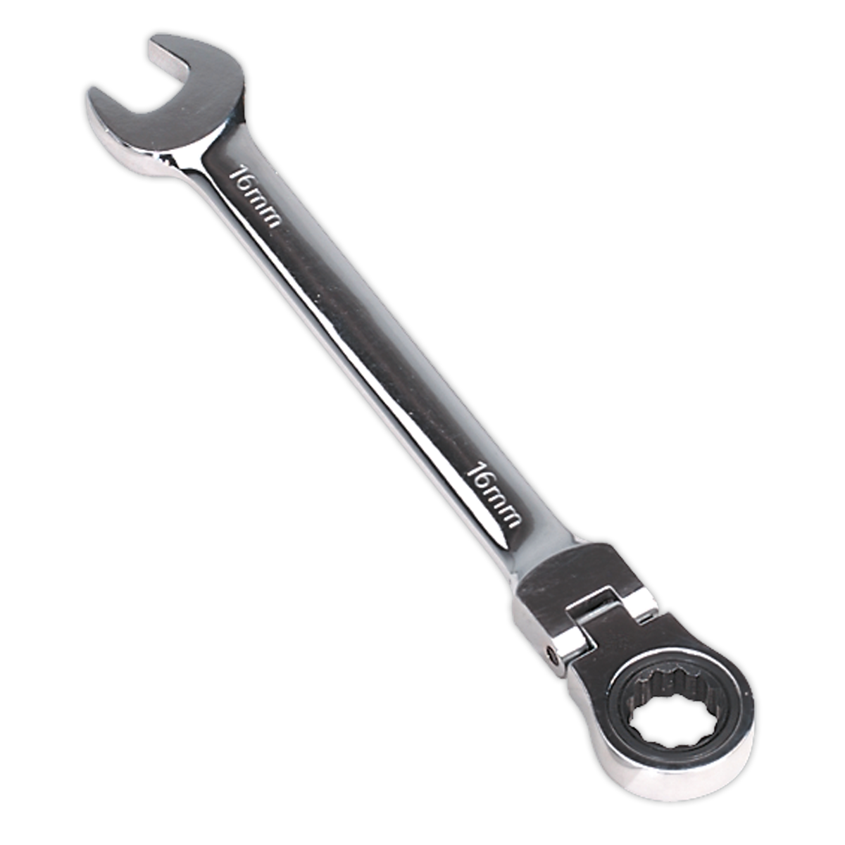 Sealey 16mm Flexi-Head Ratchet Combination Spanner FHRCW16