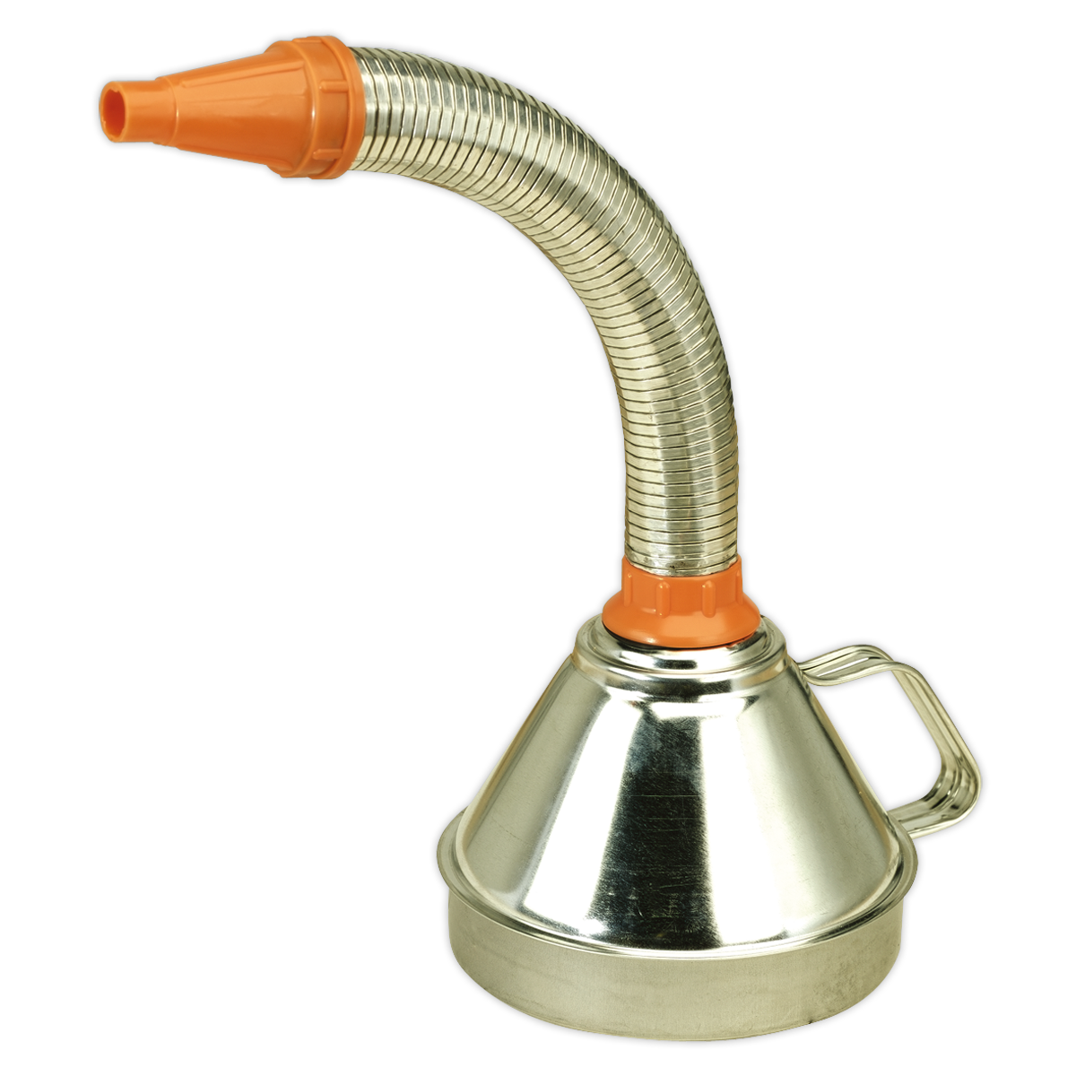 Sealey Ø160mm Metal Funnel with Flexible Spout & Filter FM16F